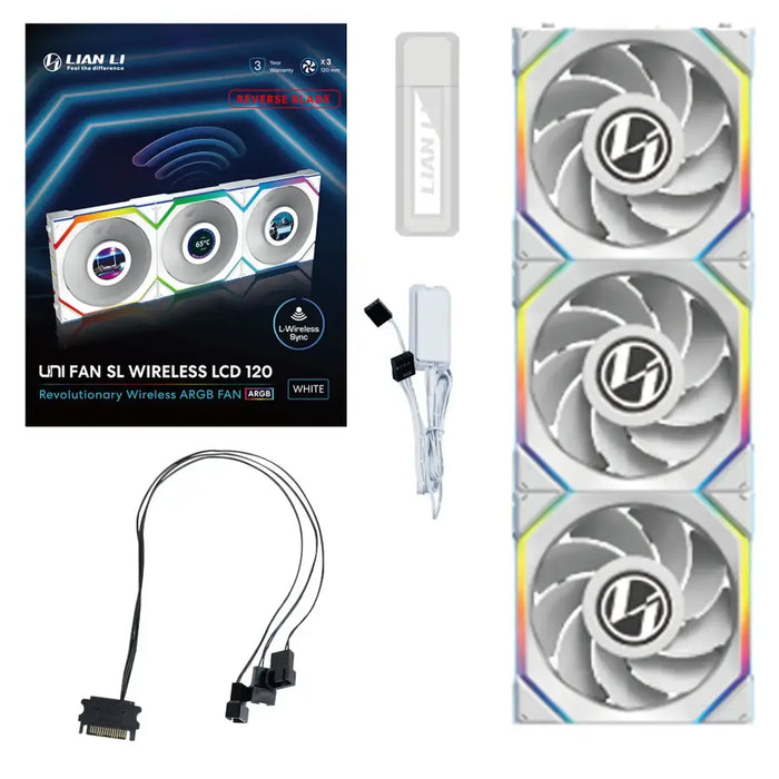 Вентилатори 3бр Lian Li UNI FAN SL Wireless LCD Reverse