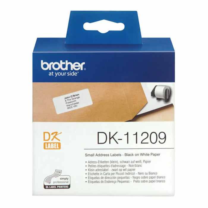 Етикети за принтер Brother DK-11209 Черен/Бял 62 x 29 mm (3