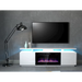 RTV EVA шкаф с електрическа камина 180x40x52 см бял/бял