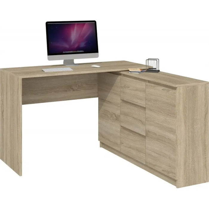 Бюро за компютър Topeshop BIURKO PLUS SONOMA цвят дъб