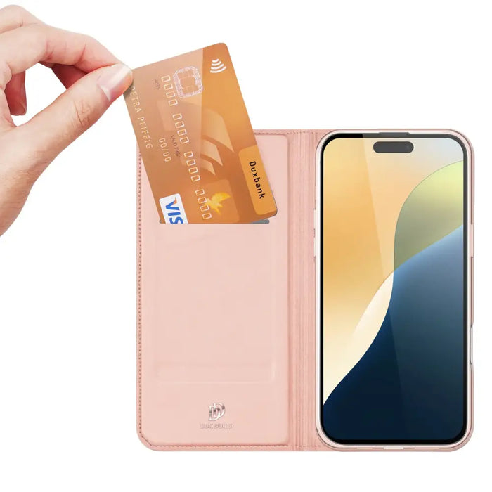 Калъф Dux Ducis Skin Pro за iPhone 16 с капак и слот