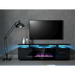 RTV EVA шкаф с електрическа камина 180x40x52 см черно/черно