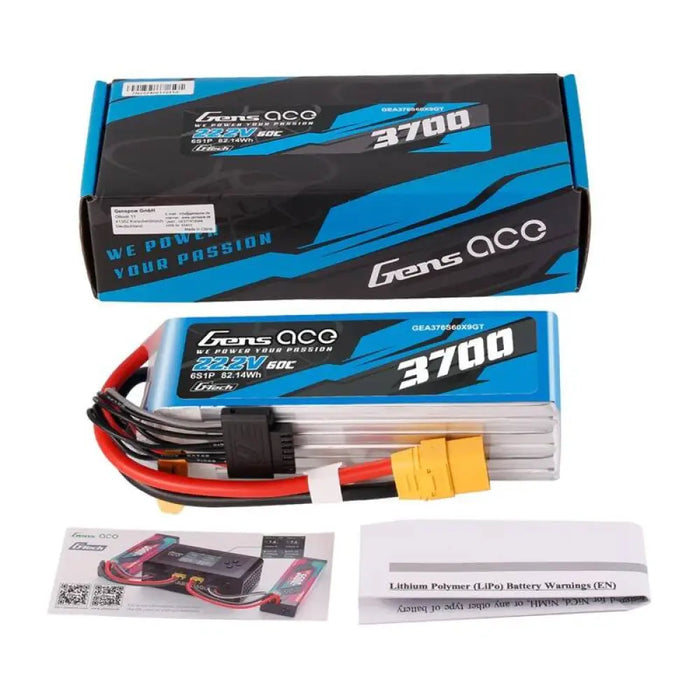 Батерия Lipo Gens Ace G-Tech 3700mAh 22.2V 60C 6S1P с XT90