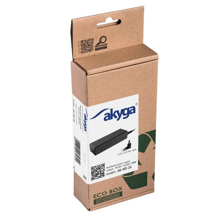 Захранващ адаптер за лаптоп Akyga AK-ND-26 19.5V/4.62A 90W