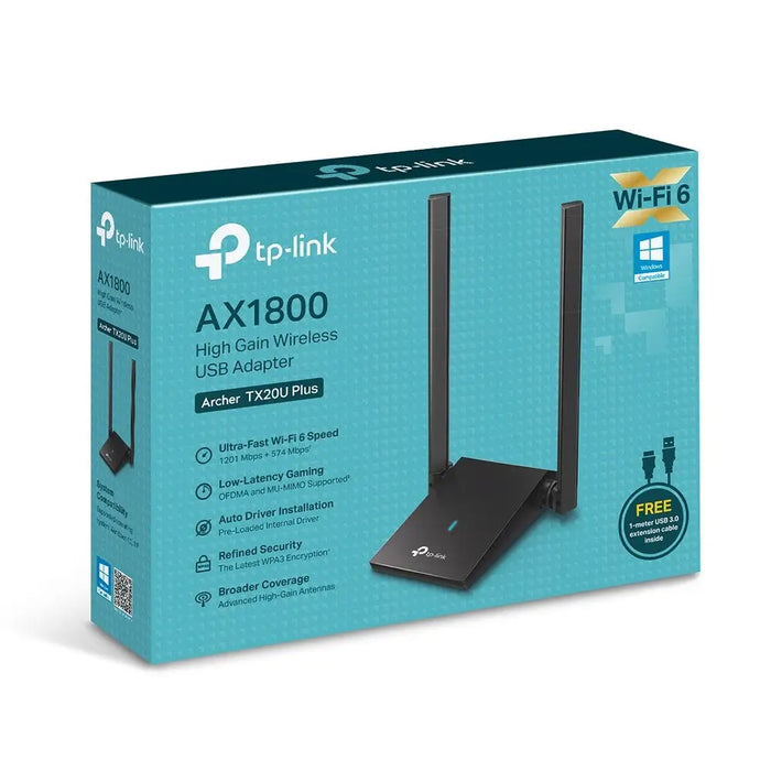 TP-Link AX1800 безжичен USB адаптер с две антени с високо