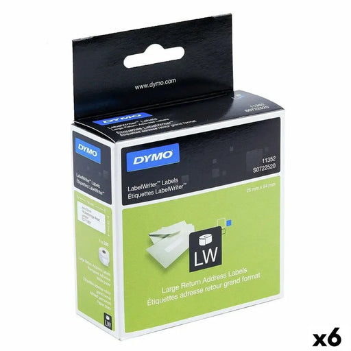 Етикети за принтер Dymo 500 Части 25 x 54 mm Бял Черен (6