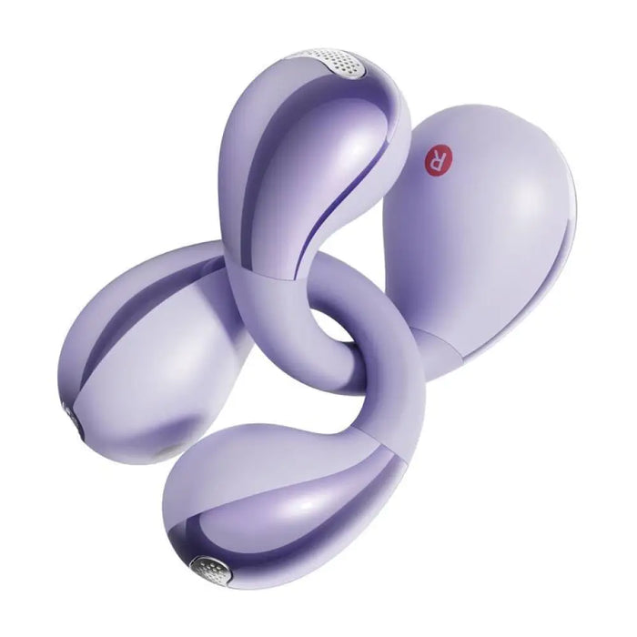 Безжични слушалки QCY Crossky Clip T33 Bluetooth 5.4 лилави