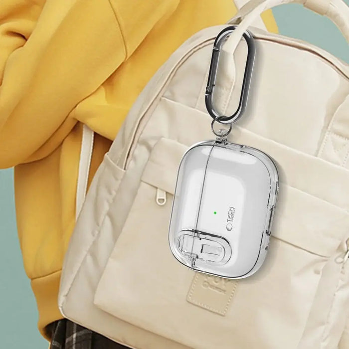 Тънък калъф с кука Tech-Protect за AirPods 1 / 2 - прозрачен