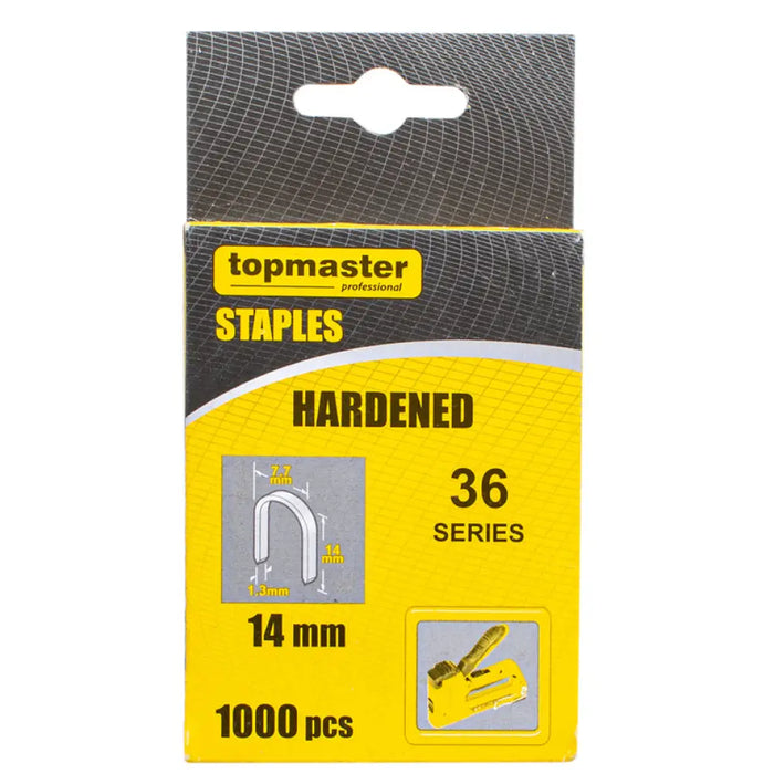 СКОБИ ЗА ТАКЕР ТИП 36 14 ММ TOPMASTER 1000 БРОЯ