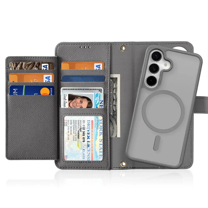 Кожен калъф Dux Ducis Lawa за Samsung Galaxy S25 със свалящ