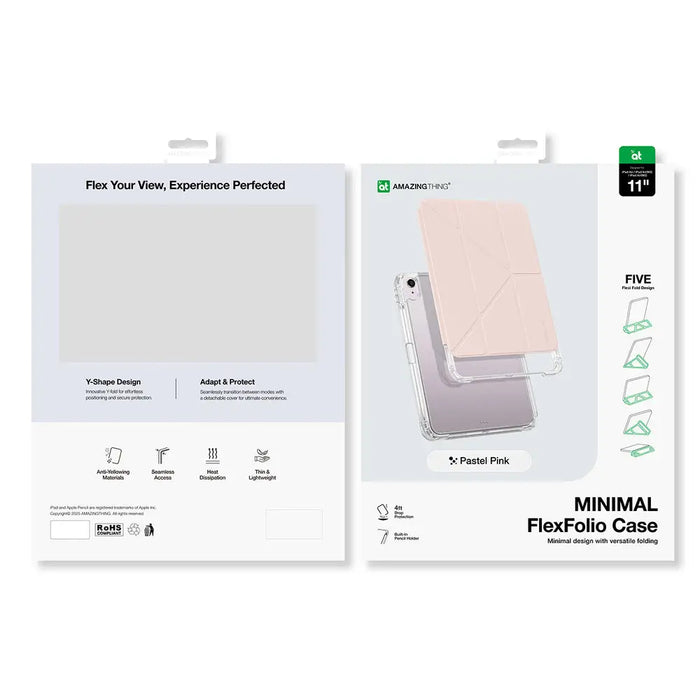AmazingThing Minimal калъф за iPad Air M3 11’’ - розов