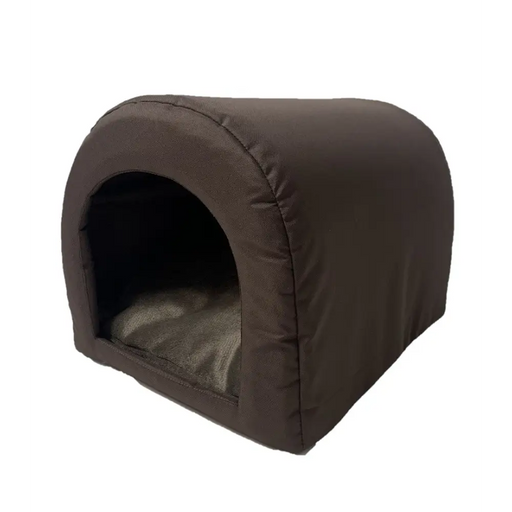GO GIFT Легло пещера за куче и котка - кафяво - 40 x 33 x