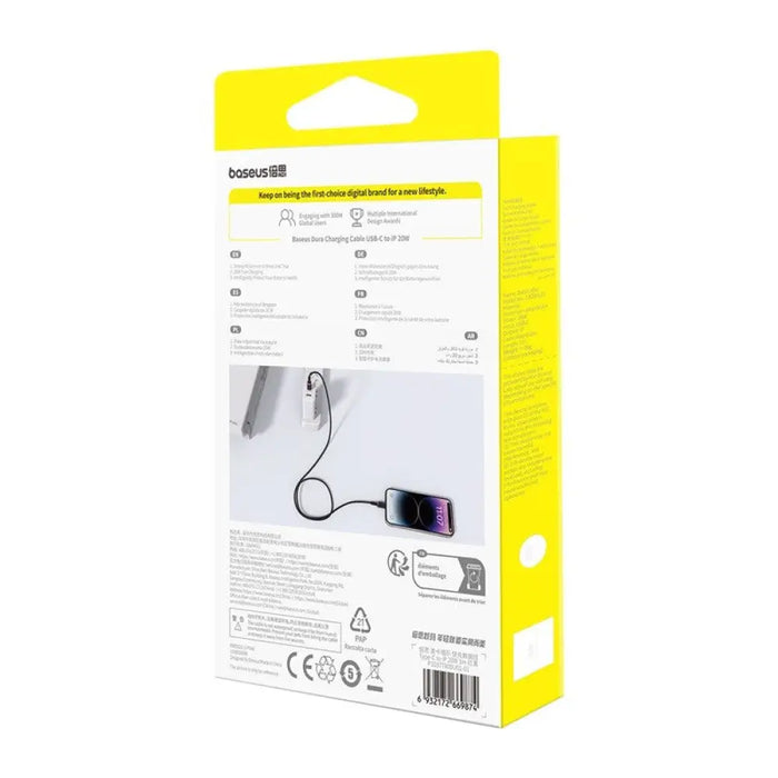 Кабел за бързо зареждане Baseus Dura Type C за iP 20 W 1 m