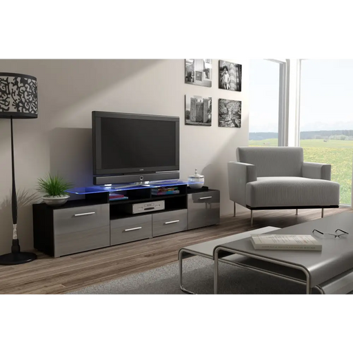 Стойка за телевизор Cama EVORA 200 черен/сив гланц