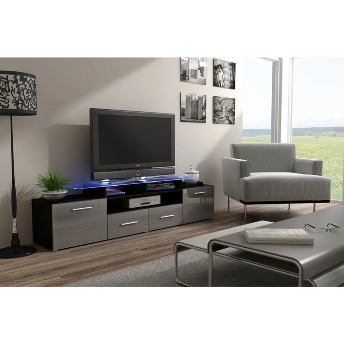Стойка за телевизор Cama EVORA 200 черен/сив гланц