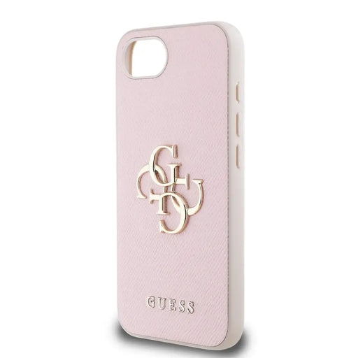 Калъф Guess PU Grained 4G с метално лого за iPhone 16e