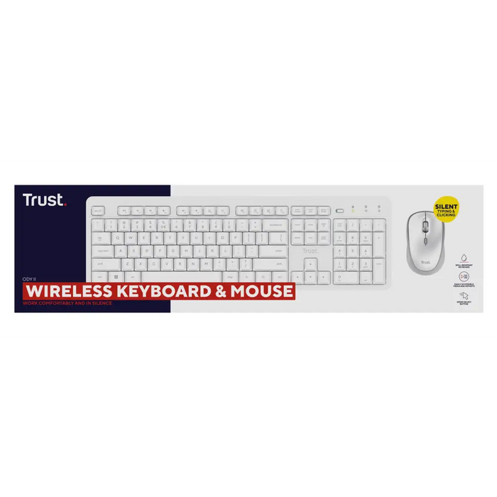 Клавиатура Trust Ody II Включена мишка Home/Office RF