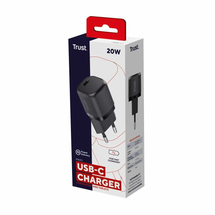 Зарядно за стена Trust 25174 20 W Черен (1 броя)