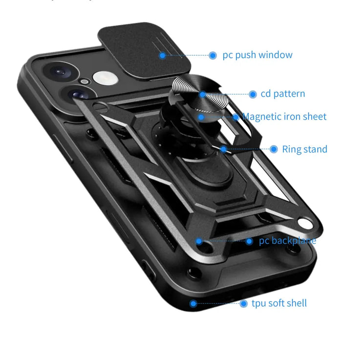 Брониран калъф Hybrid Armor Camshield iPhone 16 Plus
