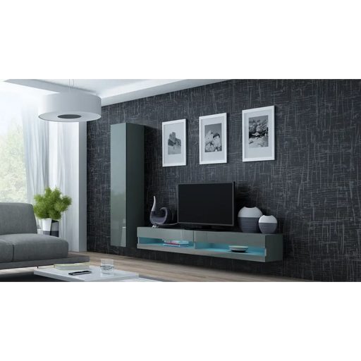 Поставка за телевизор Cama VIGO NEW 30/180/40 сив/сив гланц
