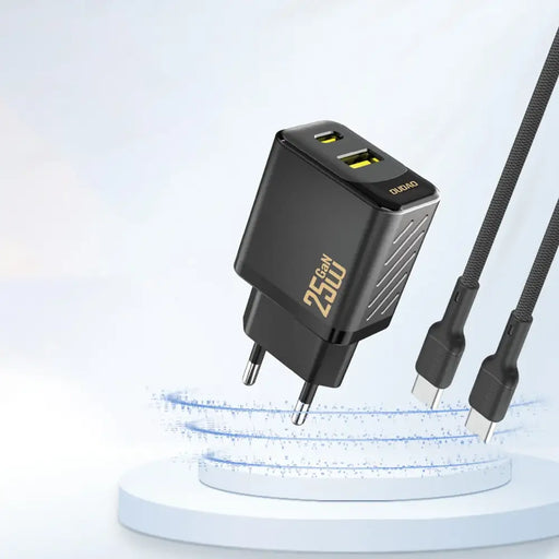Зарядно устройство Dudao A26T GaN 25W USB-A USB-C - черно