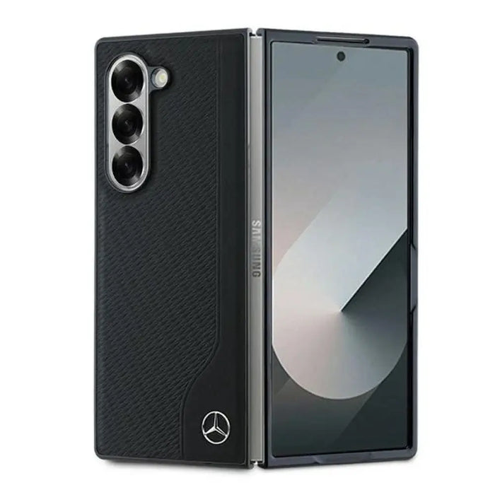 Кожен калъф Mercedes MagSafe имитация на дърво за Samsung