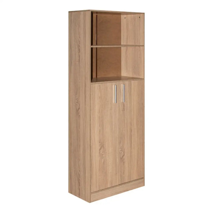 ОФИС ЕТАЖЕРКА С 2 ВРАТИ И 2 РАФТА EKO Е10 70Х185Х34 СМ. ДЪБ