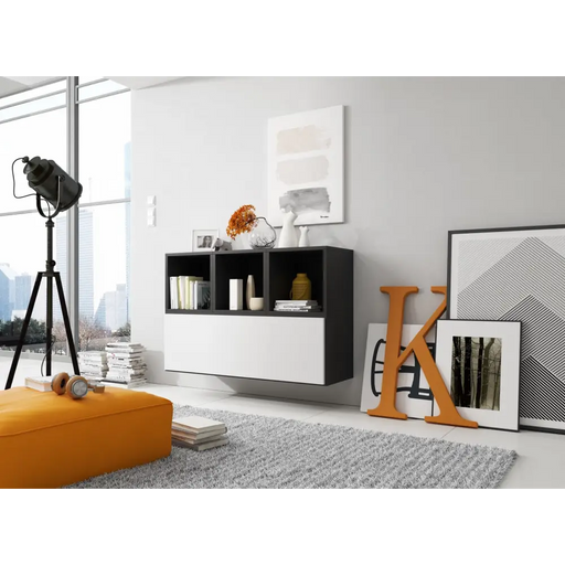Холна гарнитура Cama ROCO 12 (RO1 + 3xRO6) черно/черно/бяло