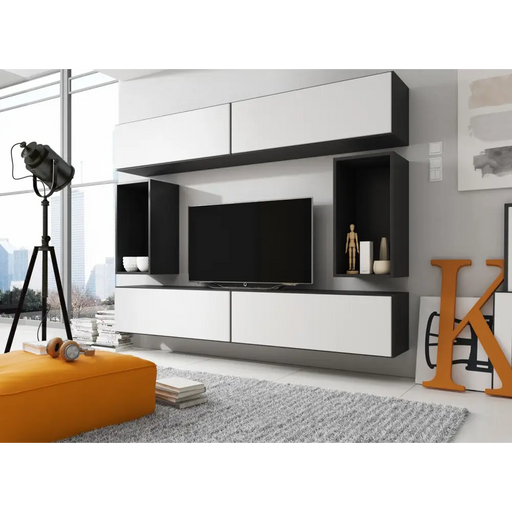 Холна гарнитура Cama ROCO 1 (4xRO1 + 2xRO4) черно/черно/бяло