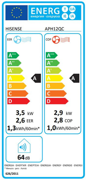 МОБИЛЕН КЛИМАТИК HISENSE APH12QC, 12000 BTU, ОТОПЛЕНИЕ/ОХЛАЖДАНЕ