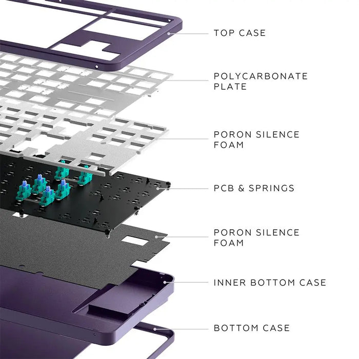 Геймърскa механична клавиатура Dark Project ALU87A Violet