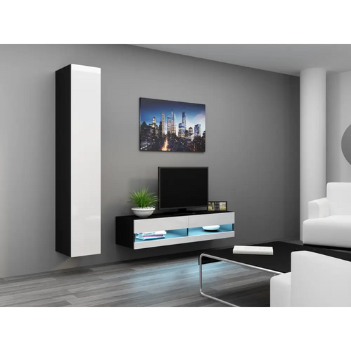 Поставка за телевизор Cama VIGO NEW 30/140/40 черен/бял
