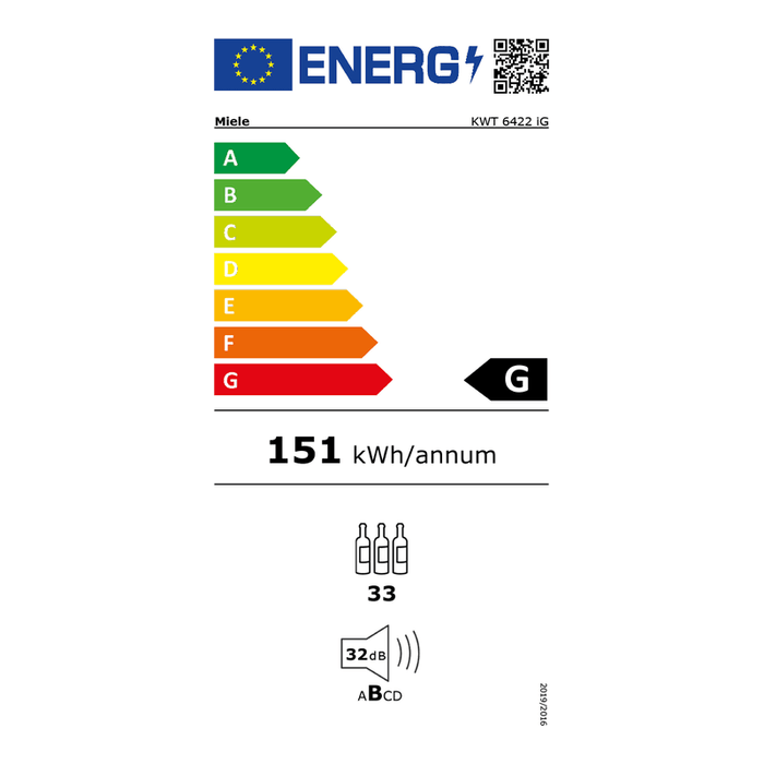 Виноохладител за вграждане MIELE KWT 6422 iG