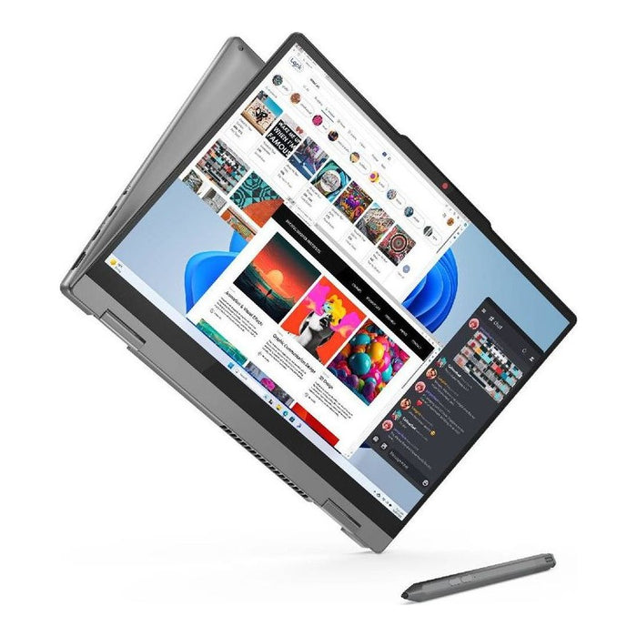 LENOVO IdeaPad 5 2-в-1 Intel Core i5-13420H 14 инча WUXGA 300N Touch 16GB DDR5 512GB PCIe W11H Luna Grey 2y + Pen