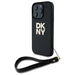 Калъф с лого на DKNY за китка за iPhone 16 Pro Max - черен