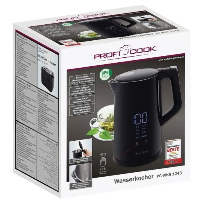 Електрическа кана ProfiCook PC-WKS 1243 1.7 L 2200 W Черна