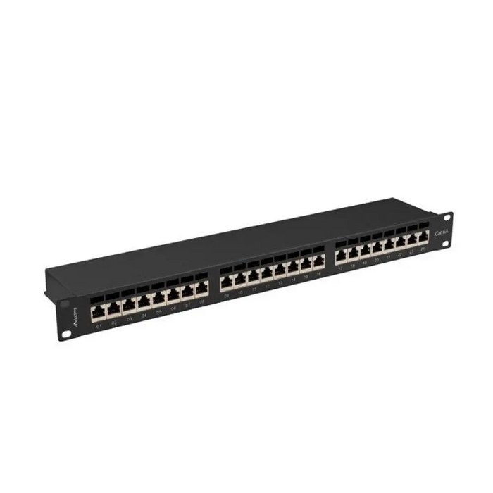 Пач панел Lanberg 24 порта 1U 19’’ CAT.6a ftp с кабелен
