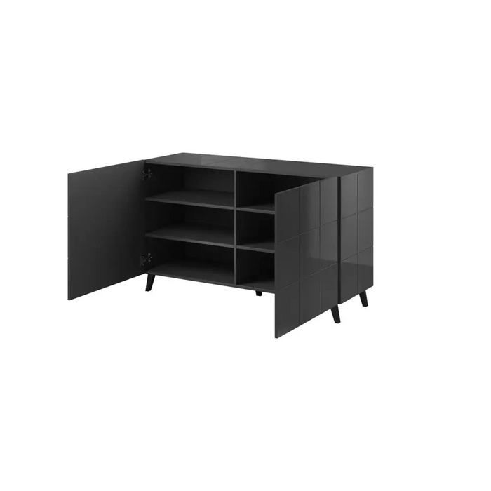 Бюфет Cama 2D REJA графитено сиво гланц/графитено сиво гланц