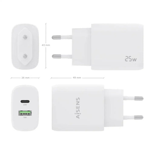 Зарядно за стена Aisens A110-0758 Бял 25 W (1 броя)