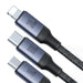 6в1 USB кабел Joyroom SA21-2T3 Speedy 100W 1.5m черен