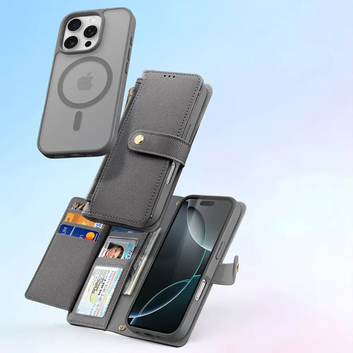 Кожен калъф Dux Ducis Lawa за iPhone 16 Pro със свалящ