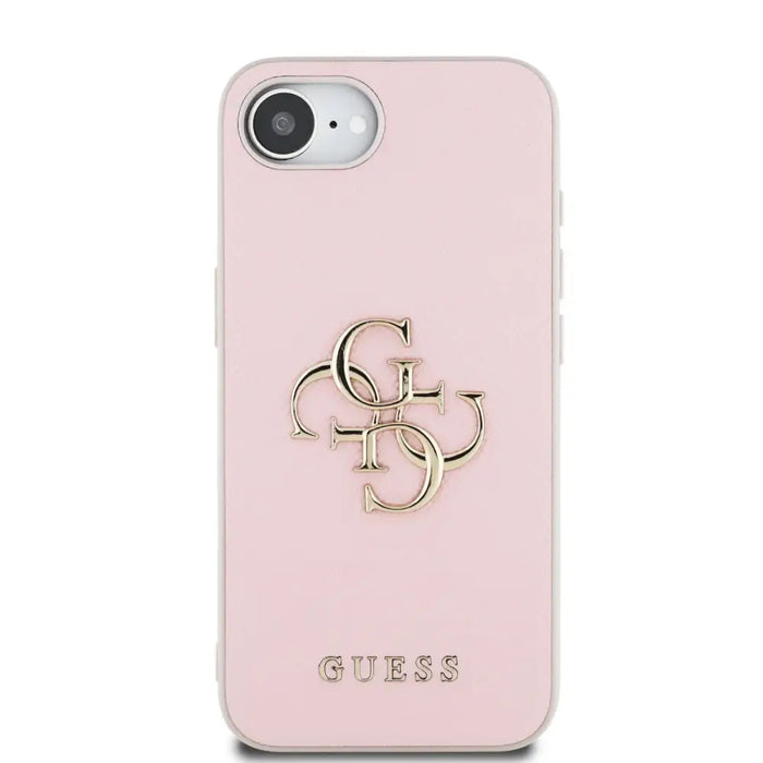 Калъф Guess PU Grained 4G с метално лого за iPhone 16e