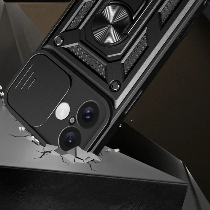 Брониран калъф Hybrid Armor Camshield iPhone 16 с капак