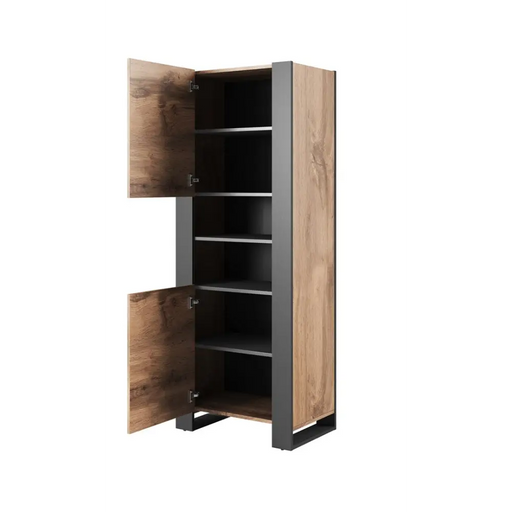 Етажерка WOOD 65x40x170,5 дъб вотан + антрацит