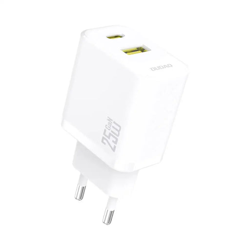 Зарядно устройство Dudao A26T GaN 25W USB-A USB-C - бяло