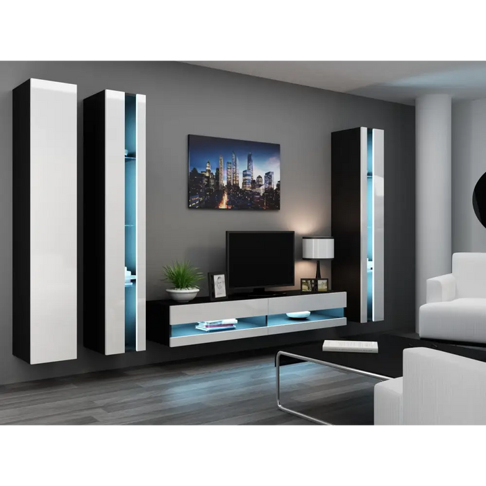 Поставка за телевизор Cama VIGO NEW 30/180/40 черен/бял