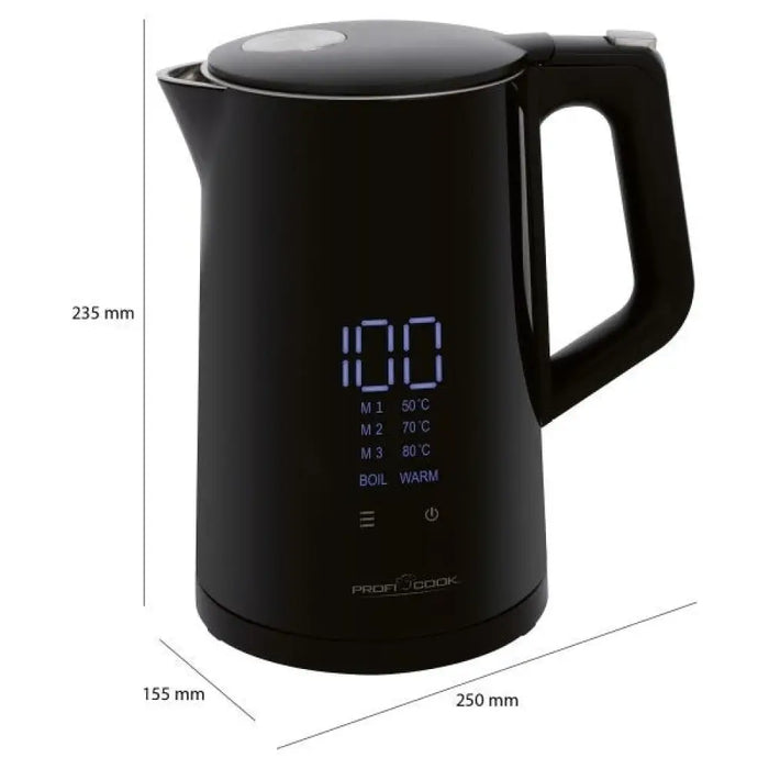 Електрическа кана ProfiCook PC-WKS 1243 1.7 L 2200 W Черна