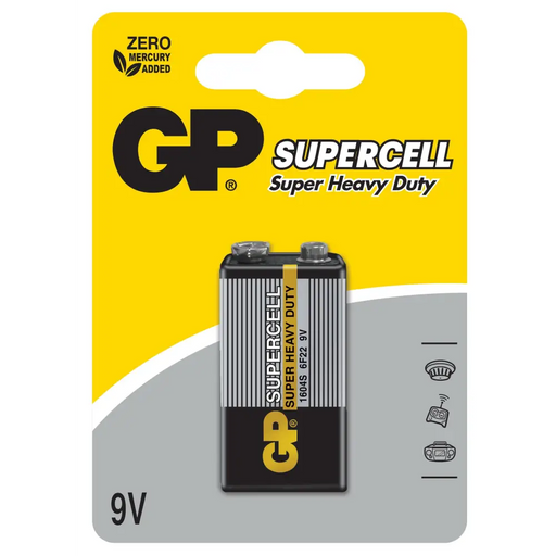 Цинк карбонова батерия GP 6F22 /9V/ Supercell 1604E 1 бр.