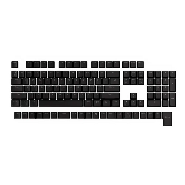 Капачки за механична клавиатура ENDORFY - 124 бр PBT - Черно