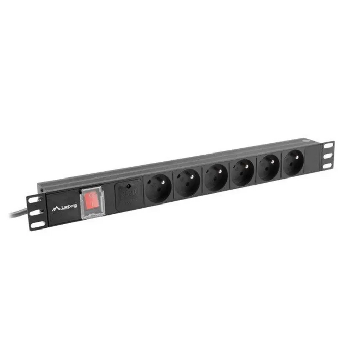 Разпределителен блок Lanberg (pdu) 19’’ 1U 16a 6x френски